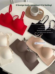 Reggiseno Push-Up senza spalline <span class=keywords><strong>mezza</strong></span> <span class=keywords><strong>coppa</strong></span> in gelatina senza spalline speciale tazza fissa integrata per lo stile piccolo petto senza montatura - Product Image 6