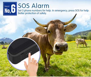 Lớn động vật bò ngựa chờ 9000mAh không thấm nước năng lượng mặt trời Powered cổ áo vệ tinh điện thoại di động Tracker trực tuyến GPS - Product Image 4