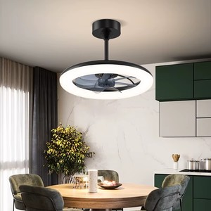Modern 7-Blade Acrylic <b>Ceiling</b> <b>Fan</b> for Dining Room, <30dB Quiet DC Motor, 6-Speed & Dimmable <b>LED</b> with APP &Remote Control - Product Image 3
