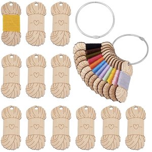 Calibre à aiguilles à tricoter personnalisé, bobine en bois ou bobine, <span class=keywords><strong>service</strong></span> de découpe laser, artisanat en bois, règle à tricoter, carte d'enroulement de fil - Product Image 4