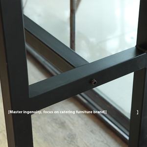 Moderno in legno massello tavolo da <span class=keywords><strong>Bar</strong></span> alto banco in ferro arte sedie alti <span class=keywords><strong>sgabelli</strong></span> da <span class=keywords><strong>Bar</strong></span> per <span class=keywords><strong>Bar</strong></span> e uso domestico elegante <span class=keywords><strong>Bar</strong></span> mobili di Design - Product Image 6