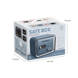 Children's <b>Music</b> Money <b>Box</b> Mini Electric Combination Lock Toy With Fingerprint Password Key Unlock 2-6Y Pink - Product Image 2