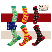 Vente en gros de chaussettes à motif de personnalité en coton de conception folle