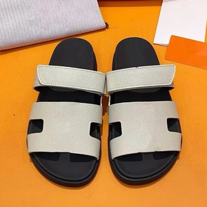 Sandalias de Hombre de Cuero Genuino de Lujo, Ajustables con Velcro, Plataforma Gruesa, Antideslizantes, Transpirables, para Playa y Verano - Product Image 4