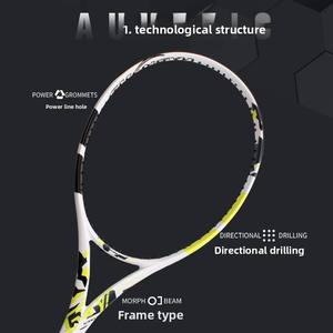 <span class=keywords><strong>Raquette</strong></span> de tennis tout carbone pour adultes, pour étudiants, intermédiaires, avancés, compétition amateur professionnelle, ensemble de raquettes de tennis professionnelles - Product Image 2