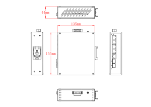 PoE công nghiệp 6 cổng Gigabit Din-Rail 1000m Công suất chuyển đổi mạng IPv4 chuyển tiếp tuyến tĩnh - Product Image 5