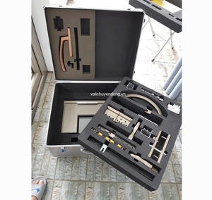 Caja de Herramientas Moderna de Aluminio con Interior de Espuma Personalizable, Caja de Almacenamiento Negra y Blanca para Accesorios de Vidrio, Herramientas y Equipos - Product Image 1