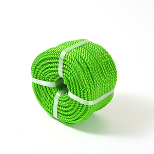 Corde d'emballage en PE à 3 brins, corde torsadée, couleur jaune personnalisée, dure, 3 mm, 4 mm, 5 mm, 6 mm, 8 mm, 9 mm, 10 mm, 12 mm - Product Image 3
