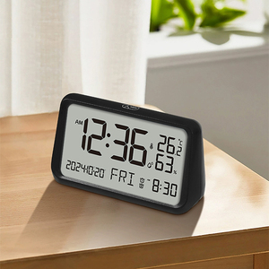 Hot bán kỹ thuật số bàn/bảng đồng hồ nhiệt độ độ ẩm hiển thị thông minh Trạm thời tiết điện tử lịch Pin hoạt động - Product Image 5