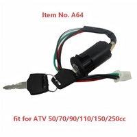 Interruptor de Encendido Compatible con ATV 50/70/90/110/150/250cc Quad 4 Ruedas, Pit Dirt Bike, Repuestos para Motocicletas