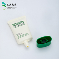 Tube souple vide en PE pour crème de soin 30-80ml, bouchon à vis 30mm, emballage compressible pour crème contrôlant le sébum et minimisant les pores