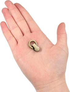 Remaches de bola, remaches de tornillo, botones de poste con anillo en D para conector de cadena de bolso, manualidades de cuero DIY - Product Image 5