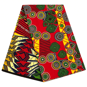 Tela 100% algodón transpirable y agradable al tacto de calidad uniforme para ropa de fiesta y ceremonias Aso Ebi, tela estampada con cera Ankara - Product Image 1