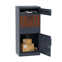 Boîte à colis extérieure intelligente en acier galvanisé avec serrure à clé, étanche, sécurisée pour la livraison de colis et fente pour lettres