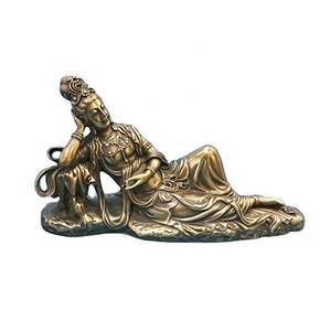 Estatua de Resina Desnuda de Hombre en Meditación, Acabado Bronce, Escultura Artística Masculina en Bronce Fundido en Frío de Primera Calidad - Product Image 6