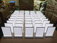 Comptoir en aluminium personnalisé A4a5 dessus de table support affiche volet affichage Double face Led haute luminosité Menu boîte à lumière