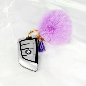 2026 New Color Fresh Tassel Imitation Rex <b>Rabbit</b> Fur Ball Handmade Key Chain Pendant Ladies Bag Ornaments Creative Tote Pendant - Product Image 4