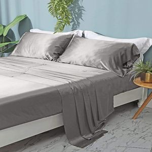 ผ้าปูที่นอนผ้าไหมแท้ 100% ผ้าไหมมัลเบอร์รี่ ผ้าปูที่นอนแบบรัดมุม ชุดเครื่องนอนผ้าไหมสุดหรู - Product Image 2