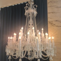 Lustre coudé en verre Éclairage de salon moderne Lustre en cristal Lustre en verre à bas prix