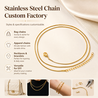 Collier ras du cou en acier inoxydable sur mesure, chaîne serpent ronde, perles à sertir, anneaux sans soudure, composants de bijoux DIY, OEM ODM