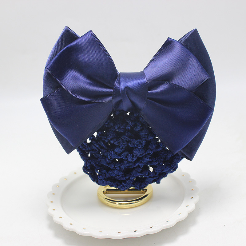 Шпилька для волос с бантом, профессиональный аксессуар для волос с сеточкой и цветами, с карманом