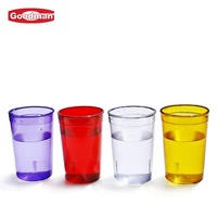 Vasos de Plástico Reutilizables Personalizables Goodman Modern para Restaurantes, 10 Oz. Portátil, multiusos, 144 unidades/paquete, multicolor