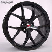 Jantes en alliage d'aluminium Flow Forming avec logo personnalisé REW, finition sur mesure, creuses, 19x8.5 19*9.5 5x108/112/114.3/120, jantes de voiture
