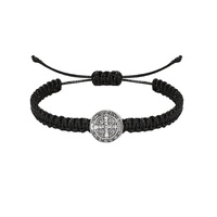 Bracelet unisexe en fer fait main réglable, motif Vierge Marie chrétienne, populaire en Europe et en Amérique, vente en gros