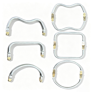 Durable Tubular Aluminum Bag Frame Clasp Multi‑Size 16‑19‑22‑25cm‑Internal Metal Structure For Fabric <b>Clutch</b> Purse Hardware Supp - Product Image 1