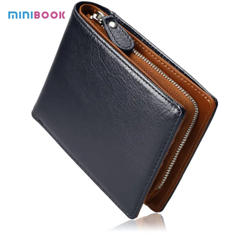 First Class Wallet Artisan Handmade Small Folding Card Holder Bifold Wallet With Zipper For Gift