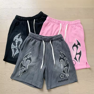 Custom Streetwear Unisex Sweat <strong>Shorts</strong> Snap <strong>Below</strong> <strong>Knee</strong> 100% Cotton Print Blank Summer Bermuda Jogger Acid Washed <strong>Shorts</strong> for <strong>Men</strong> - Product Image 4