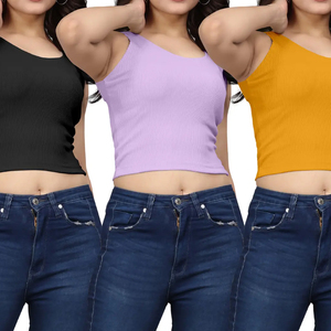 Knitted <b>Tank</b> 100 Cotton O Neck For <b>Women</b> Lightweight Breathable Fabric Everyday Layering And Summer Comfort Essential Wear - Product Image 6