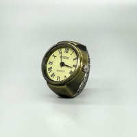 Jam Tangan Cincin Kreatif Retro Angka Romawi, Unisex, Mudah Dibaca, Jam Tangan Jari Kecil dan Mini.
