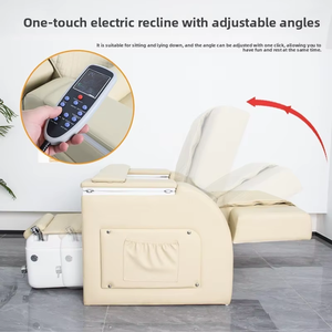 Sillón de Pedicura Multifuncional de Lujo Moderno, Sillón Reclinable para Salón de Uñas y Pestañas, Sillón de Pedicura con Masaje Eléctrico y Terapia de Baño de Pies - Product Image 3