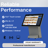 Système de point de vente Android 15,6 pouces OEM/ODM, caisse enregistreuse, processeur quadricœur, écran tactile, terminal de point de vente, construction métallique pour magasin de détail
