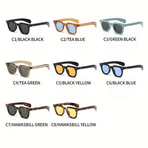 แว่นกันแดดทรงเหลี่ยมสไตล์พังก์ รุ่นโลโก้คัสตอม 2025 แฟชั่นย้อนยุค ประดับหมุด ป้องกันรังสียูวี 400 สำหรับผู้ชายและผู้หญิง - Product Image 6