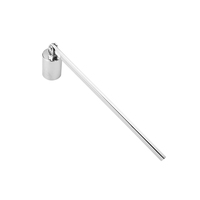 Outils à bougies dorés modernes : Coupe-mèche et éteignoir à bougies avec boîte blanche et support, logo personnalisé