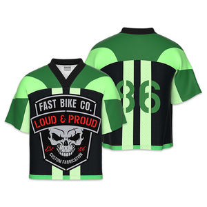Camiseta de fútbol americano verde de alta calidad, ajuste cuadrado, diseño personalizado, equipo de estilo callejero, camisetas de fútbol universitario Juvenil Americano - Product Image 1