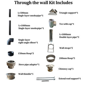 Kit <span class=keywords><strong>de</strong></span> cheminée en acier inoxydable <span class=keywords><strong>de</strong></span> 150 mm <span class=keywords><strong>de</strong></span> diamètre pour poêle à <span class=keywords><strong>bois</strong></span>, pièces détachées, kit <span class=keywords><strong>de</strong></span> <span class=keywords><strong>tuyau</strong></span> <span class=keywords><strong>de</strong></span> fumée à double couche, ensemble <span class=keywords><strong>de</strong></span> tuyaux <span class=keywords><strong>de</strong></span> cheminée - Product Image 3