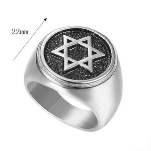 แหวนยิวอิสราเอลชุบทองรูปดาวหกแฉกสำหรับผู้ชาย สวมใส่ได้ทุกวัน - Product Image 5