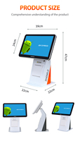 ZHONGJI AO5D Sistema POS Multidispositivo con Bluetooth 5.2, Tecnología NFC, Impresora Térmica, Escáner de Códigos QR, Wi-Fi 6 para Supermercados