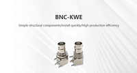 Connecteur BNC femelle Jack écrou cloison à angle droit soudure PCB montage RF bornes de fil coaxial