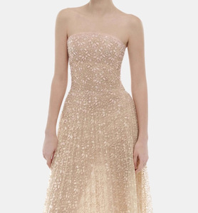 Vestido <span class=keywords><strong>de</strong></span> lentejuelas sin tirantes <span class=keywords><strong>de</strong></span> alta gama francés <span class=keywords><strong>de</strong></span> siete colores <span class=keywords><strong>para</strong></span> el Ramadán 2026 - Product Image 4