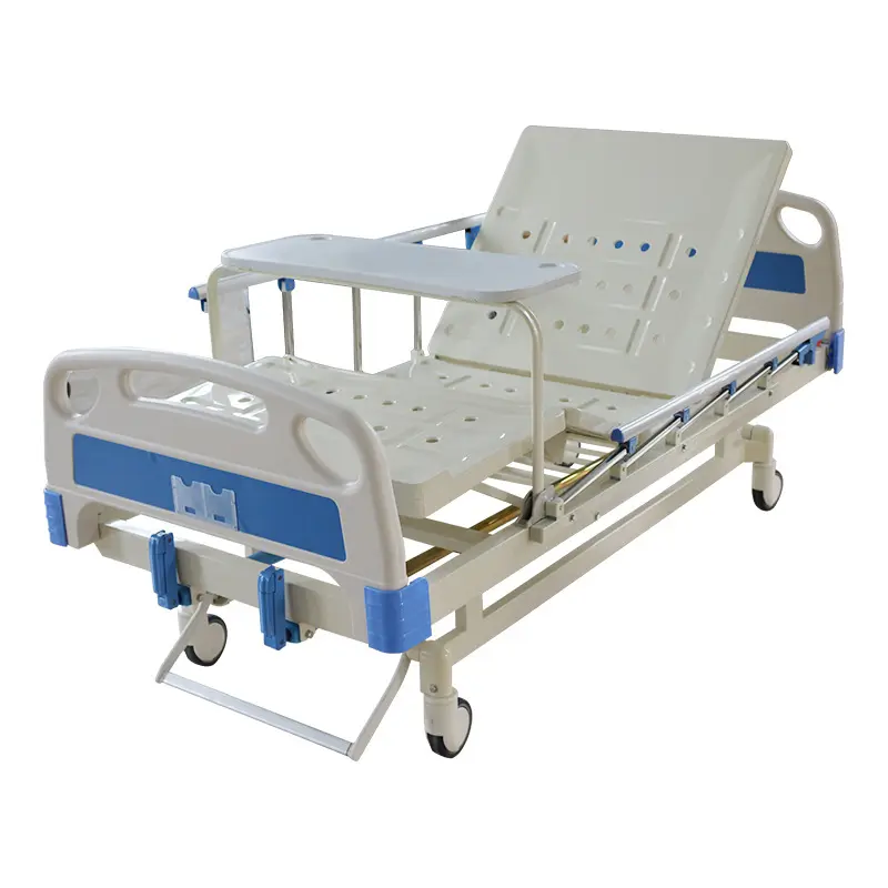 Mesa abatible ajustable, cama médica de doble sacudida, cama de hospital Para pacientes mayores, cama de enfermería multifuncional