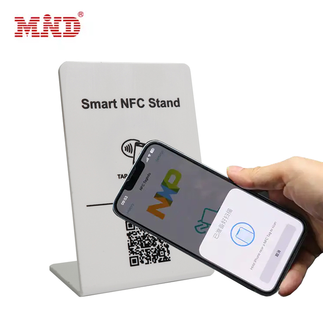 Acrylic Nfc Review Customizable Colourful Stand Table Display Qr Code for Tap Review Restaurant Menu Social Media