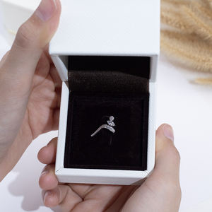 Pendientes de Diamantes con Baño de Oro Blanco S925 MSE-874 de Messi Jewelry para Mujer - Product Image 3