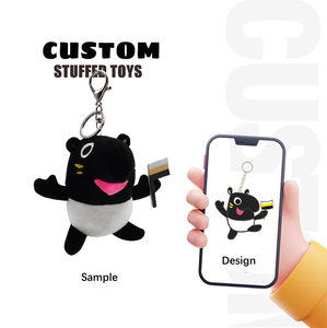 Portachiavi in Peluche Personalizzato di Alta Qualità, Ecologico, Super Morbido in Cotone PP, con Design di <span class=keywords><strong>Animali</strong></span> Cartoon e Logo Personalizzato - Product Image 3