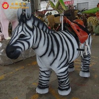 Jouet robot électrique animatronique réaliste de haute qualité avec pièces de monnaie, marche zèbre animal ride prix pour parc d'attractions