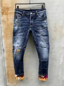 Custom Fabric <strong>Denim</strong> Y2K Washed Breathable Eco-Friendly Hip Hop Patch Knee Rip Hole Zipped <strong>Biker</strong> Jeans Men Summer Winter Loose - Product Image 6