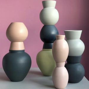 Vaso per Fiori in Ceramica Grande <span class=keywords><strong>Stile</strong></span> INS, Vasi Decorativi in Porcellana Rustica Fatti a Mano per Centrotavola Moderno, Decorazioni per Matrimoni - Product Image 1
